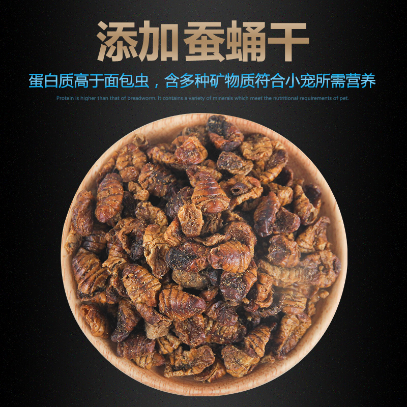 豪华非洲迷你小刺猬粮食含面包虫干肉粒零食主粮饲料食物高清大图