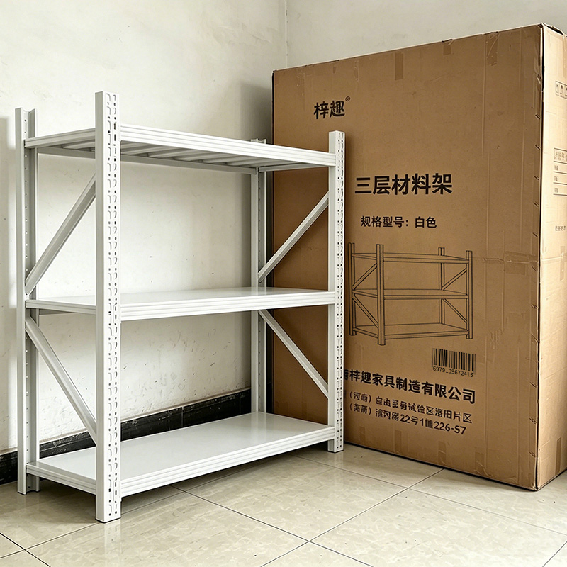 梓趣 三层材料架 白色 组高清大图