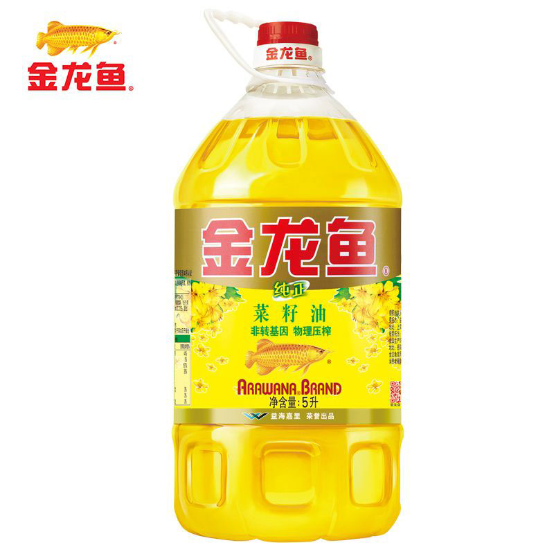 金龙鱼 纯正菜籽油5L 非转基因物理压榨