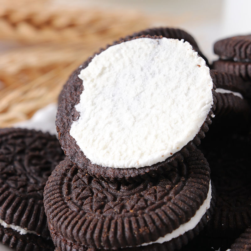 真好意巧克力夹心饼干草莓小黑饼干早餐代餐糕点零食500g休闲饼干高清大图