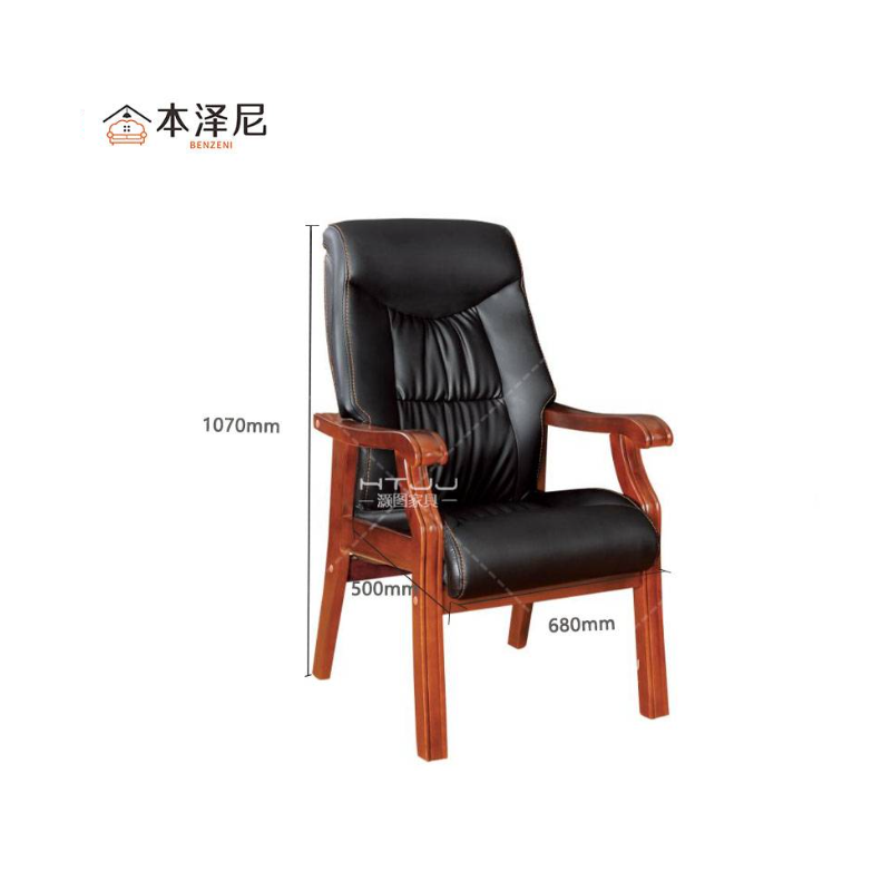 本泽尼 办公椅 木椅 HTLF-MP02 680*500*1070mm 把高清大图