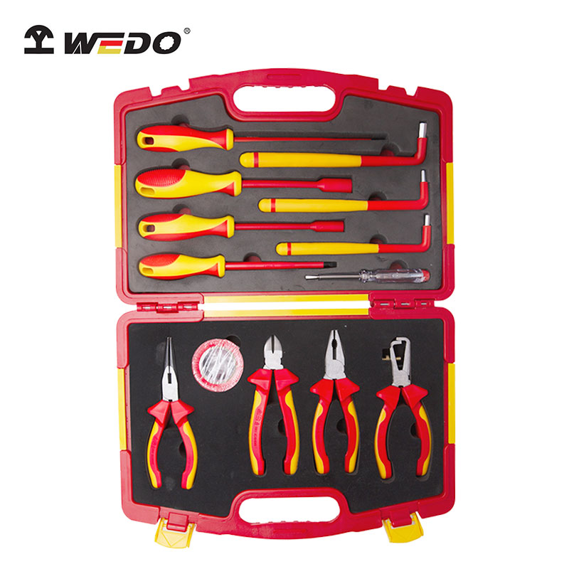 维度(WEDO)IN544F-13 VDE绝缘工具组套 13件套 钳子螺丝刀内六角工具组套 绝缘耐压1000V高清大图