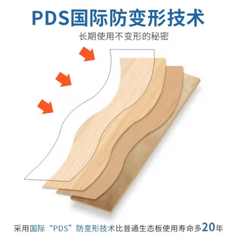 FPBQ 马六甲实木芯生态板 16mm苹果木 E0级环保免漆衣橱柜板材柳桉芯