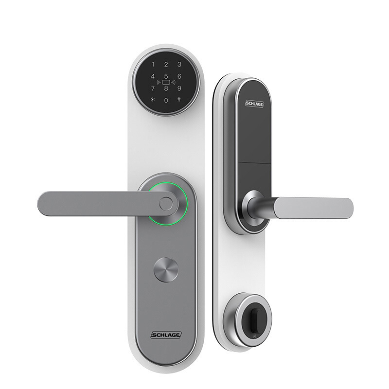 西勒奇(SCHLAGE)指纹锁U8家用防盗密码锁C级智能锁电子锁U8301-四合一-星云白-蓝牙版