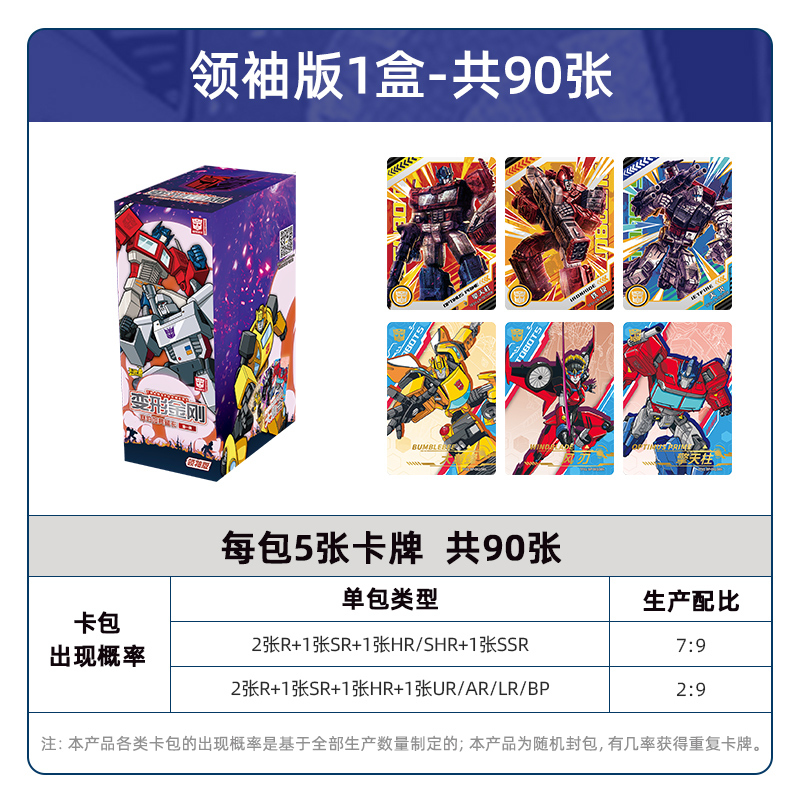 变形金刚卡片塞伯坦典藏卡领袖版第1弹擎天柱bp卡牌收藏玩具 变形金刚领袖版10包高清大图