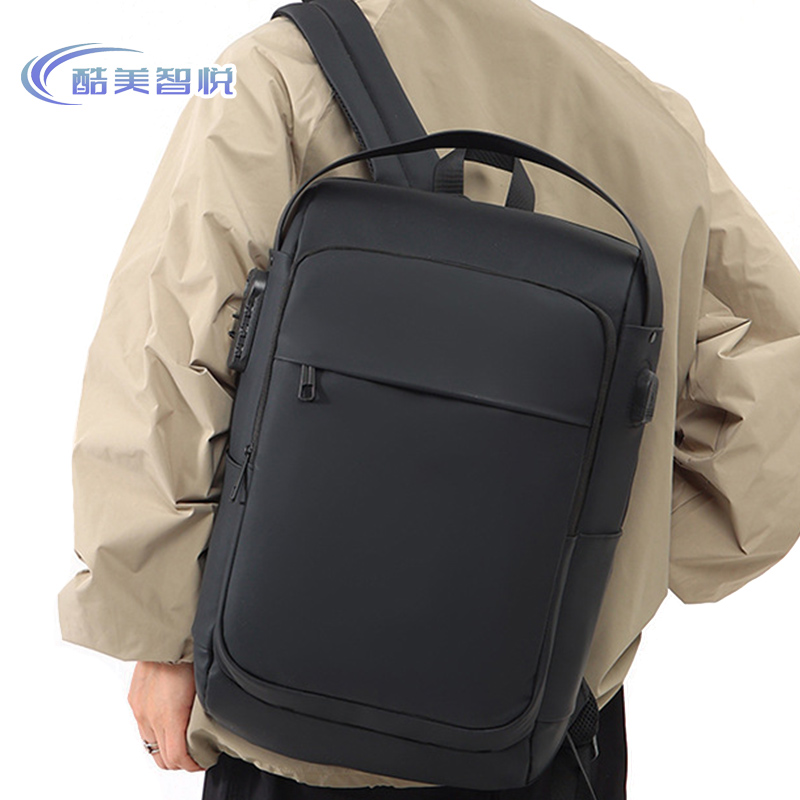 酷美智悦 双肩包黑色USB接口27*13*45cm KM-FZ120 个高清大图