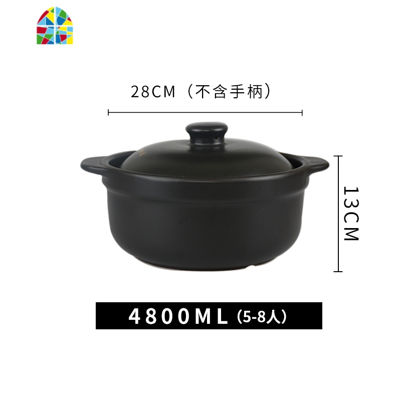 封后米线商用瓦罐小砂锅煤气灶专用家用炖锅可高温明火燃气煲仔饭沙锅 FENG 4800ml锅+盖子送1个手套布垫汤勺5-8高清大图