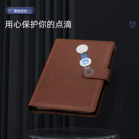 得力 3151 商务活页笔记本子文具 工作记事本皮面本办公用品 25K100张 黑色