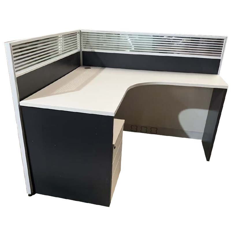 广亿隆办公桌屏风桌L型单人位组合桌120*140*110cmWH-YKZ1240#F/张高清大图