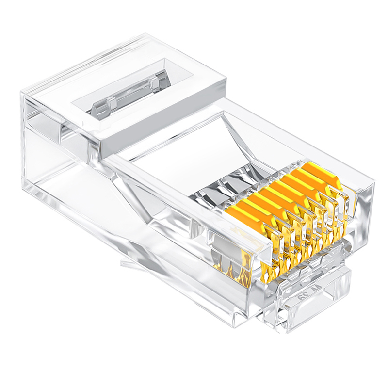 八芯网线用超五类水晶头 RJ45 100个/盒 1盒