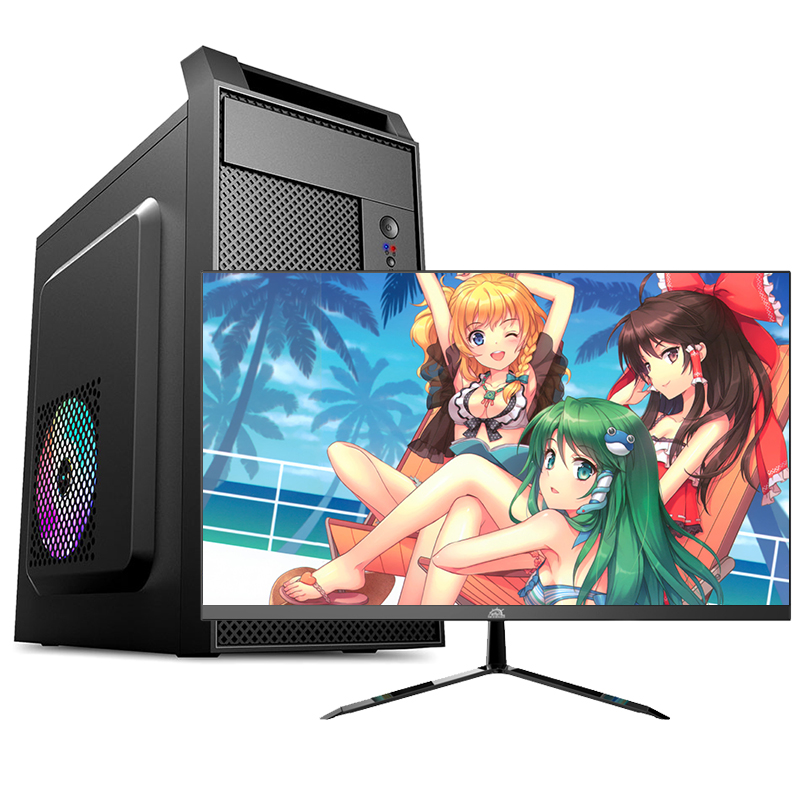 铭能 AMD A10-RX425BB四核/8G内存/256G固态 SSD 办公台式主机 DIY组装机 组装电脑 台式电脑 台式机 电脑主机 家用商务娱乐电影学生电脑+21.5英寸