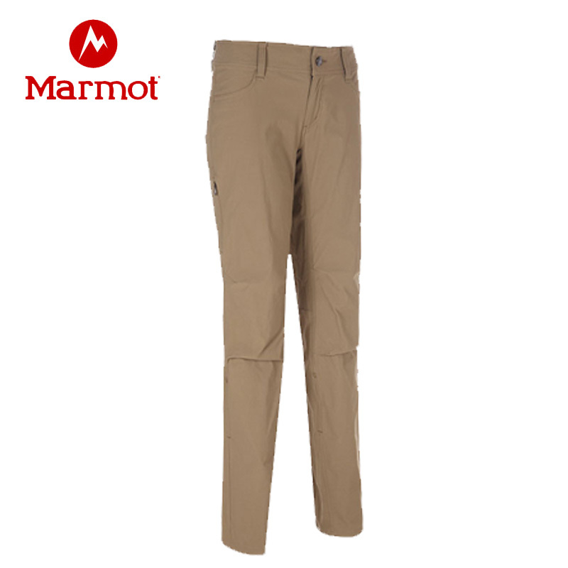 Marmot/土拨鼠春秋新款户外防泼水弹力超轻耐磨女式速干裤