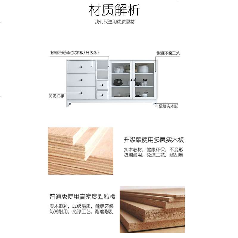 北欧超薄餐边柜30宽简约现代储物柜餐厅收纳柜小户型窄边柜家用高清大图