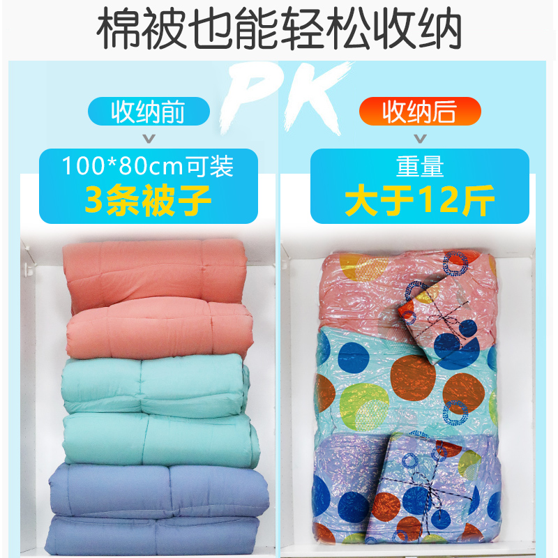 加厚款自动抽真空压缩收纳袋大号特大被子打包空气压槊袋子加电泵收纳袋 三维工匠高清大图