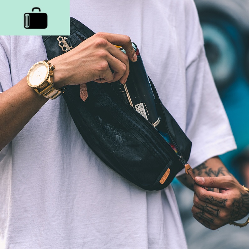 潮牌胸包男女腰包多功能户外街头休闲斜挎包运动嘻哈小包NEWLAKE高清大图