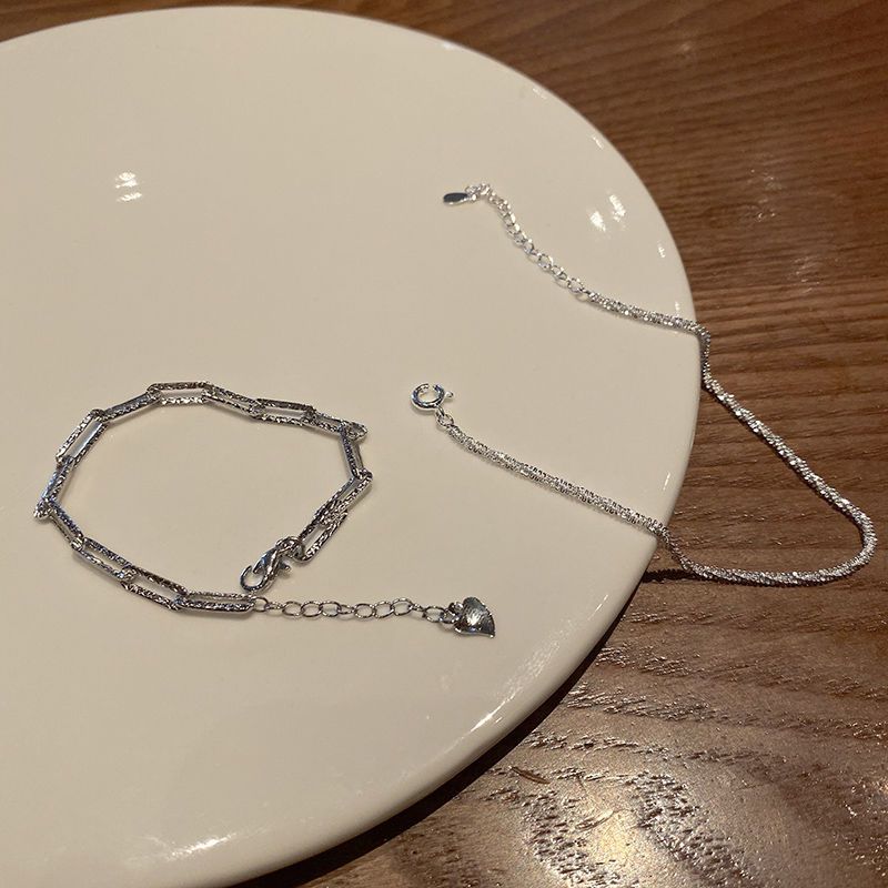 银色几何手链 波光粼粼闺蜜手链女生ins小众设计冷淡风手饰简约学生手镯首饰品