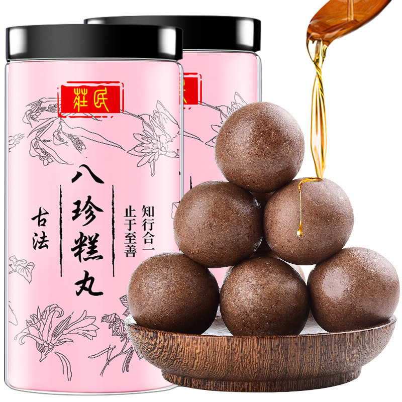 庄民 八珍糕丸 2罐装八珍糕粉 共216g 山药薏米芡实茯苓粉淮山 营养代餐蜜丸 八珍粉早餐配方八珍糕丸