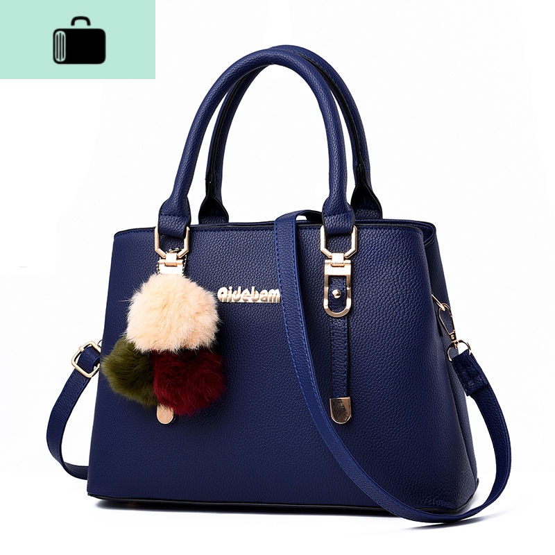 夏季大包包女2020新款潮女士时尚百搭女包单肩包斜挎包韩版手提包NEW LAKE女士单肩包 升级版深蓝色