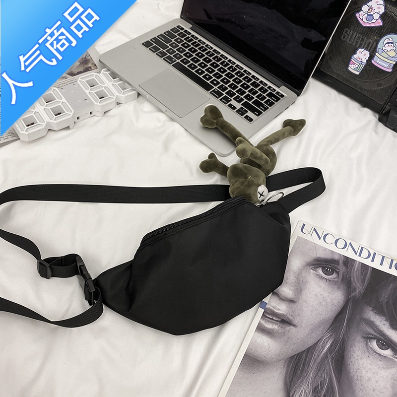 FENGHOU胸包男潮牌ins包包小男士腰包嘻哈运动背包女学生单肩包斜挎包布