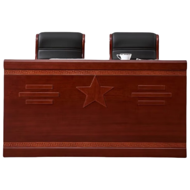 智叶舟发言台140*60*75cm一桌二椅套高清大图