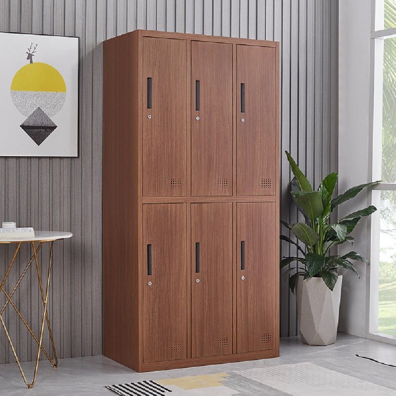 鋆珑 储物收纳 柜子木纹更衣柜 六门 台高清大图