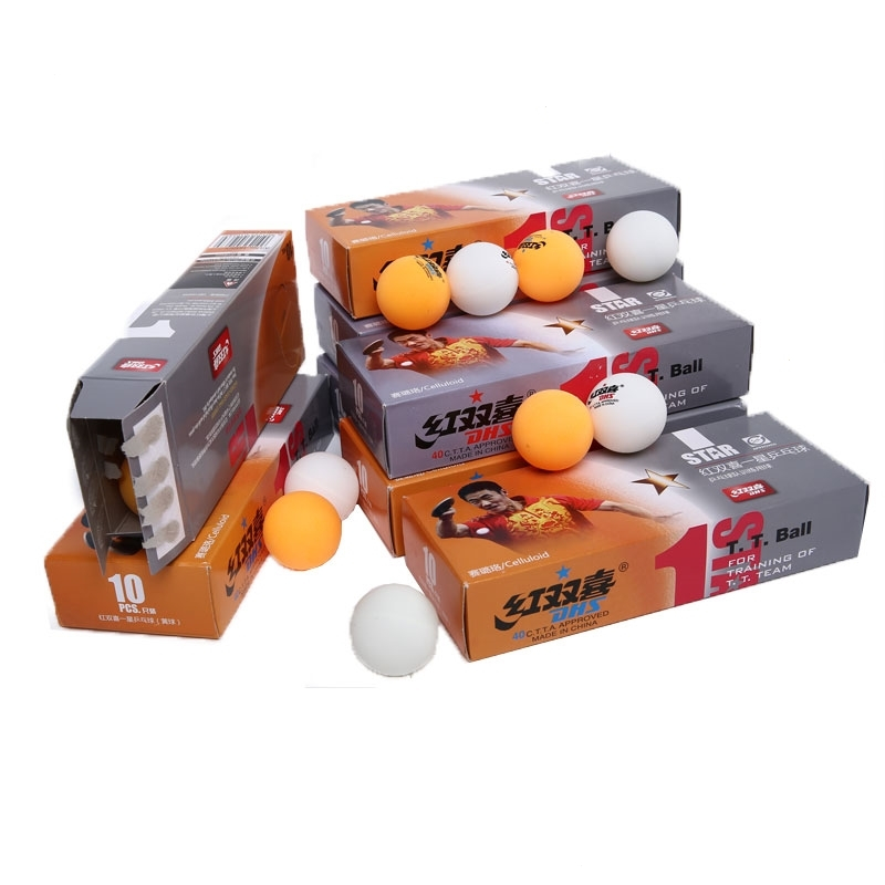 红双喜乒乓球白色黄色一二三星级训练比赛用兵乓球6只10只装自选dhs