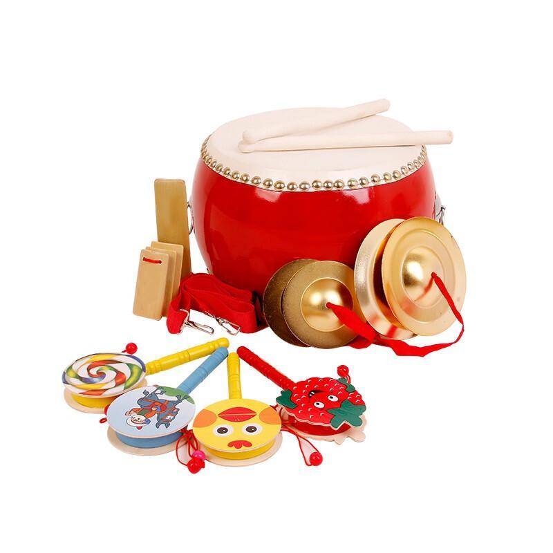 5 6 7 8 9 10寸牛皮大鼓堂鼓玩具鼓儿童鼓幼儿园小鼓打击乐器 7寸牛皮