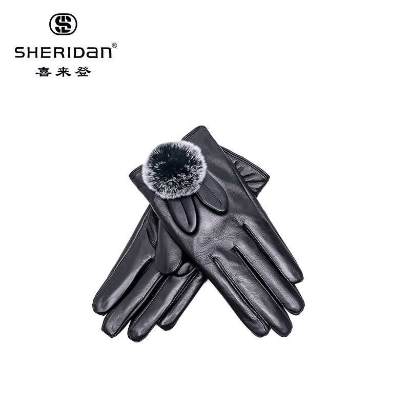 喜来登SHERIDAN女士加绒手套NL171202S 黑色