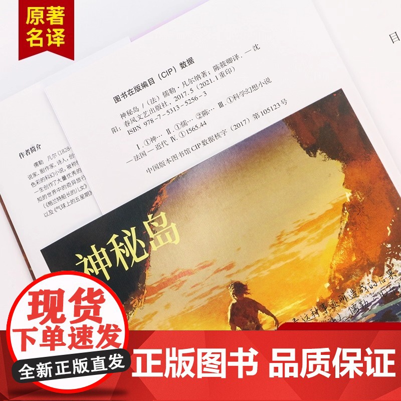 神秘岛凡尔纳儒勒原著全译本 完整无删减精装世界文学名著青少年版小学生三四五六年级课外阅读书籍凡尔纳科幻小说系列高清大图
