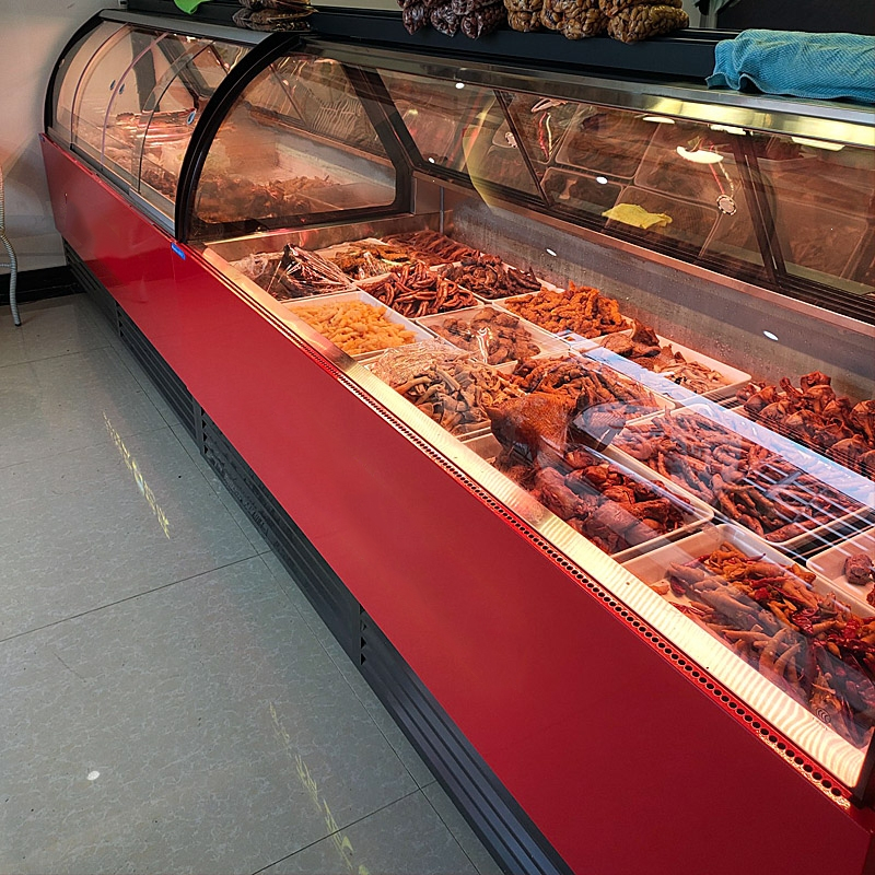 鸭脖熟食柜鸭脖柜卤菜冷藏展示柜时光旧巷商用圆弧单温双温冰柜保鲜柜