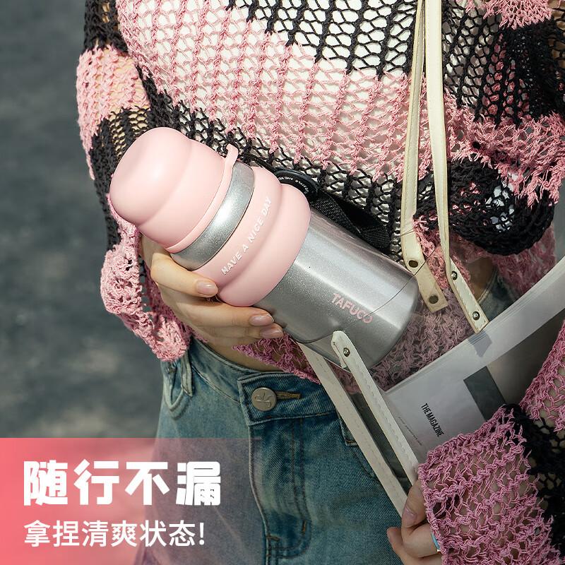泰福高(TAFUCO)保温杯水杯大容量学生吸管杯子316不锈钢男女教师节礼物T0600高清大图