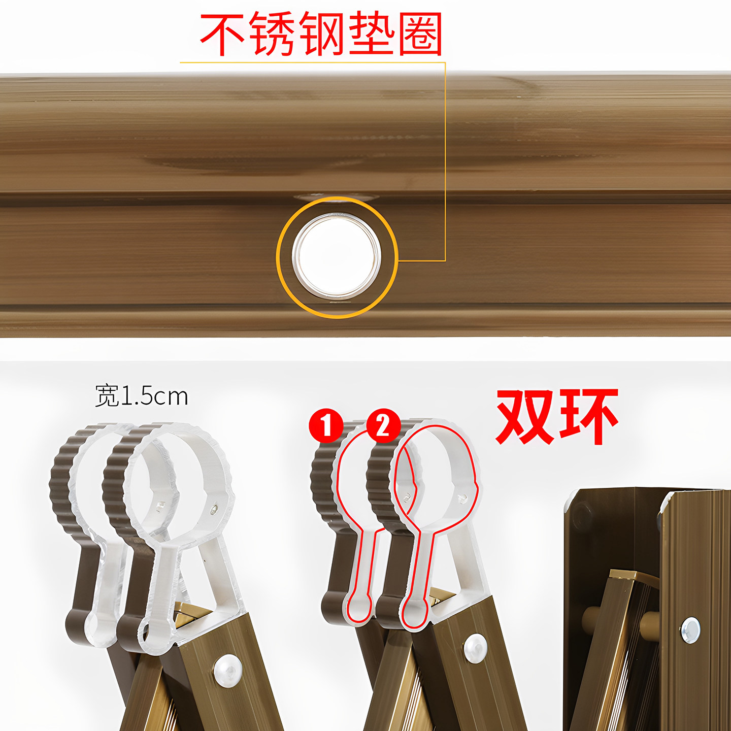 [包安装]阳台窗外伸缩晾衣架户外推拉晒衣架折叠晾衣杆室外凉衣架晒架高清大图