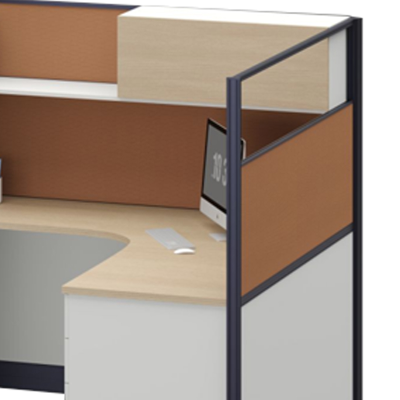 臻远ZYGW-137屏风工作卡位职员桌办公桌 U型四人位高清大图