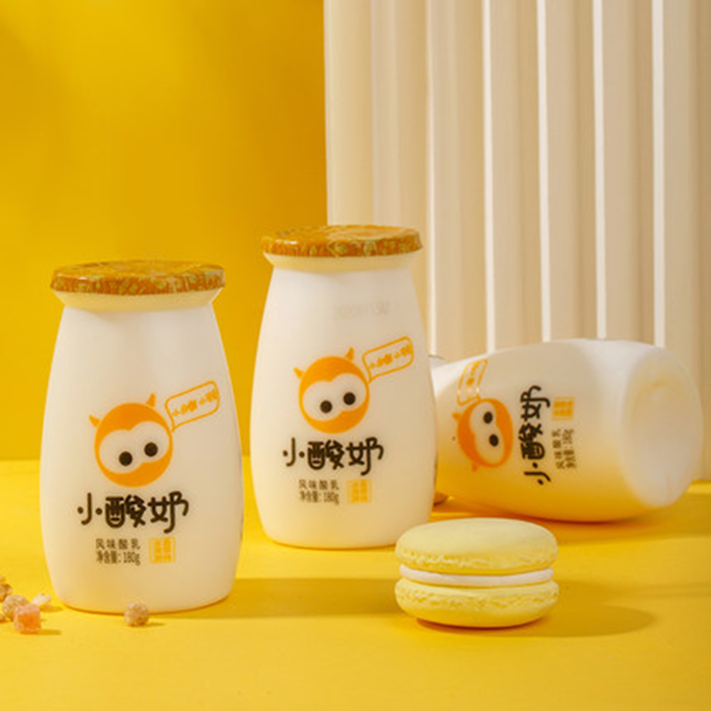 云南皇氏来思尔冰淇淋香草味小酸奶180gx12瓶大理风味网红风味酸牛奶 冷链运输新鲜到家