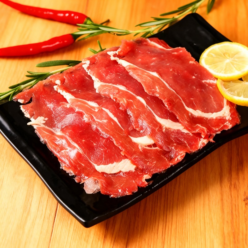 新鲜牛肉牛上脑无添加火锅涮肉内蒙古原切巴林牧场200克*3盒高清大图