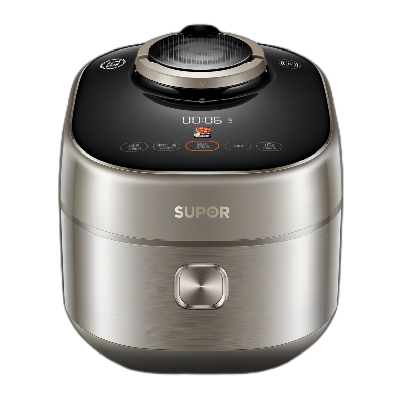 苏泊尔(supor)电压力锅5l/升容量2200w功率电磁加热高压电饭锅压力