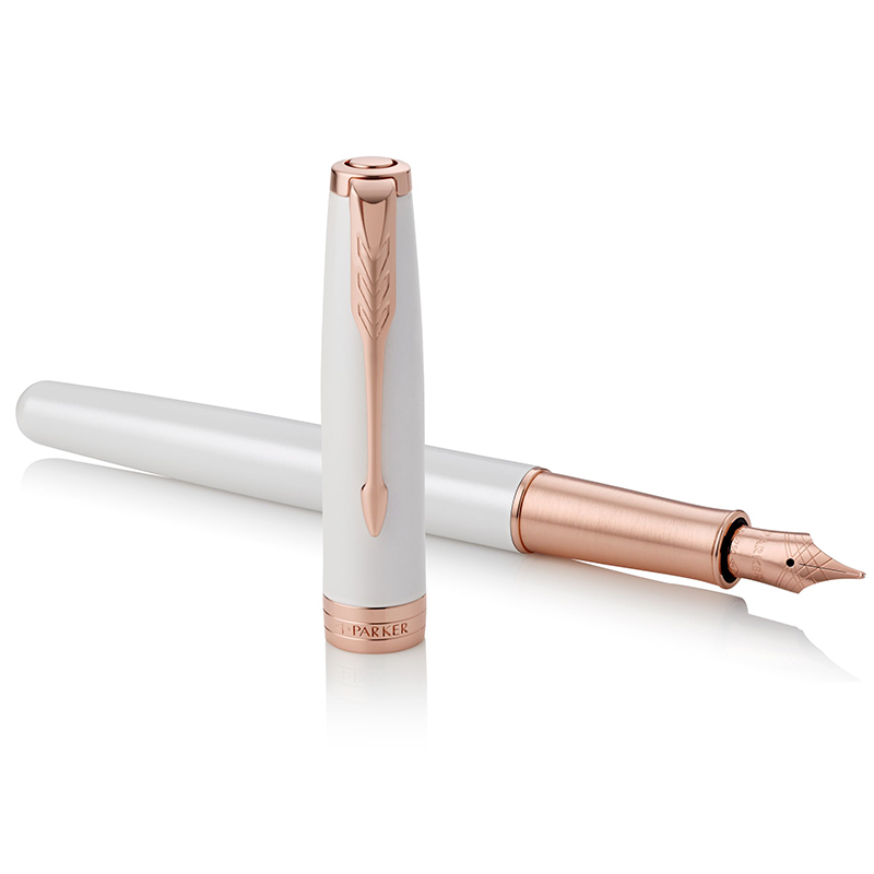 派克(PARKER) 卓尔皓月玫瑰墨水笔 办公用品 商务高端经典时尚款 男女成人书法练字专用签字钢笔高清大图