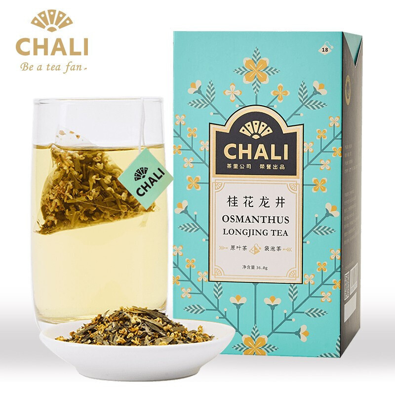 茶里(ChaLi)花草茶 桂花龙井茶绿茶花茶包袋泡茶雨前春茶西湖龙井茶18包36g