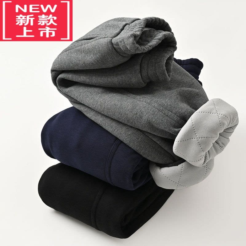 可莉允软儿童加厚棉裤 男童女童保暖卫裤 夹丝绵收口长裤子 秋冬款 童装保暖裤图片