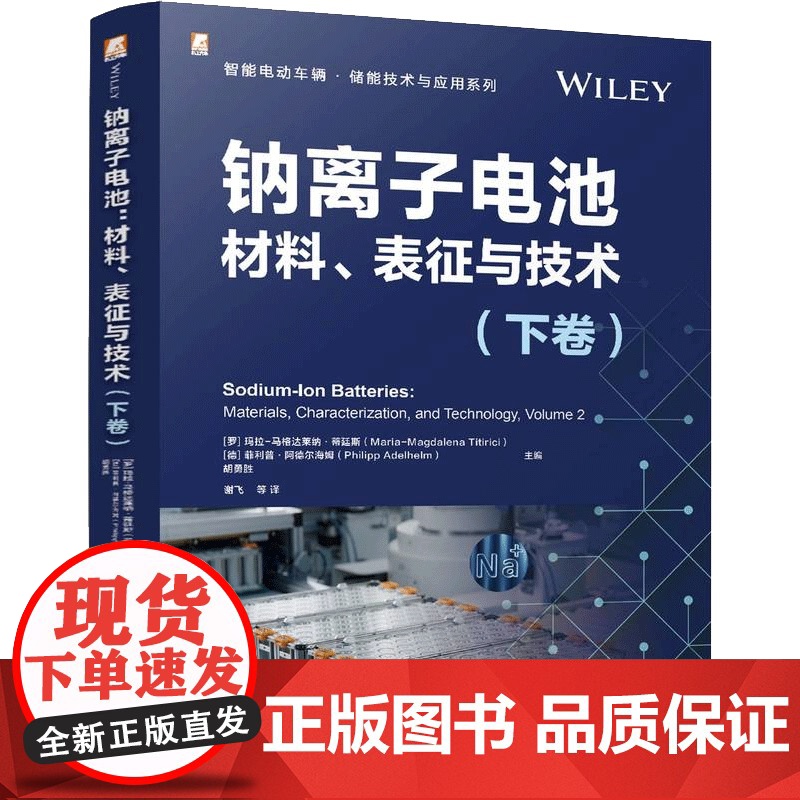 钠离子电池 材料 表征与技术 下卷 锂资源不足新能源行业负极材料石墨硬碳合金负极 机械工业出版社书籍 97871117高清大图