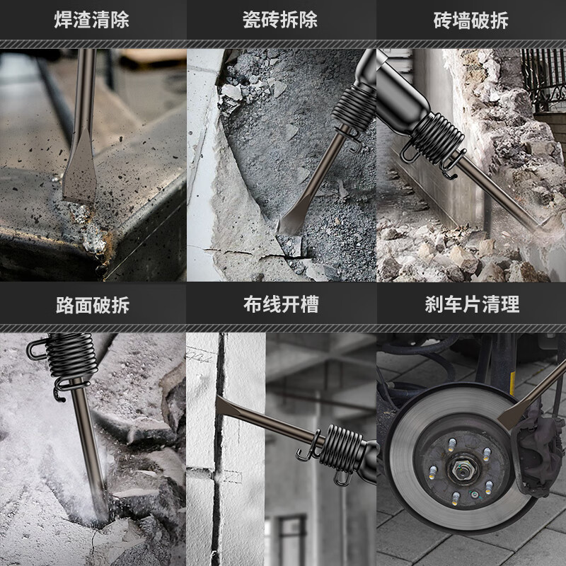 科麦斯气铲气动风铲刀强力气锤冲击气镐气锹锤开槽除锈刹车片气动工具 150气铲[塑盒全能套装]高清大图