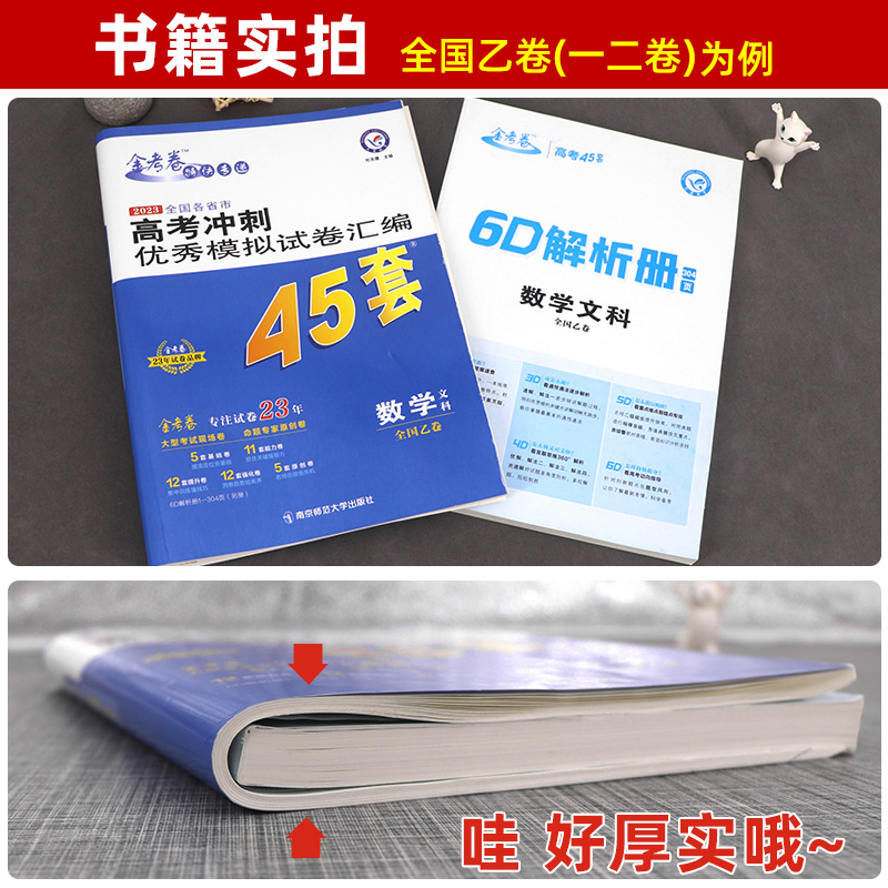 文科数学/数学 全国乙卷(一二卷) 河南 江西 甘肃 青海 宁夏 新疆 陕西 内蒙 [友一个正版]2023版金考卷文科数高清大图