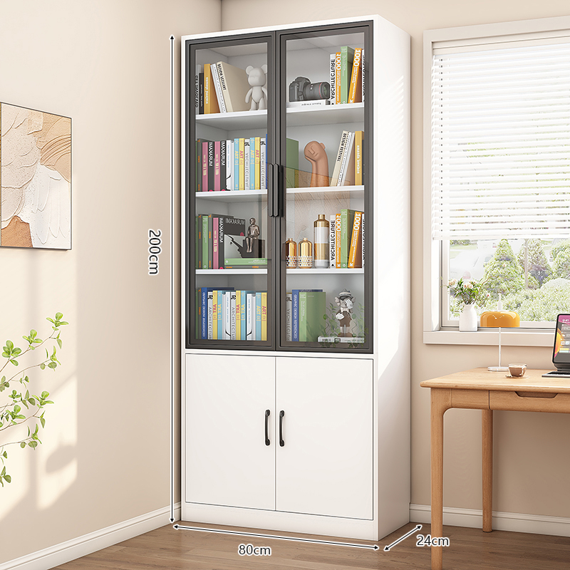 圣承启 玻璃门书柜 80cm台高清大图