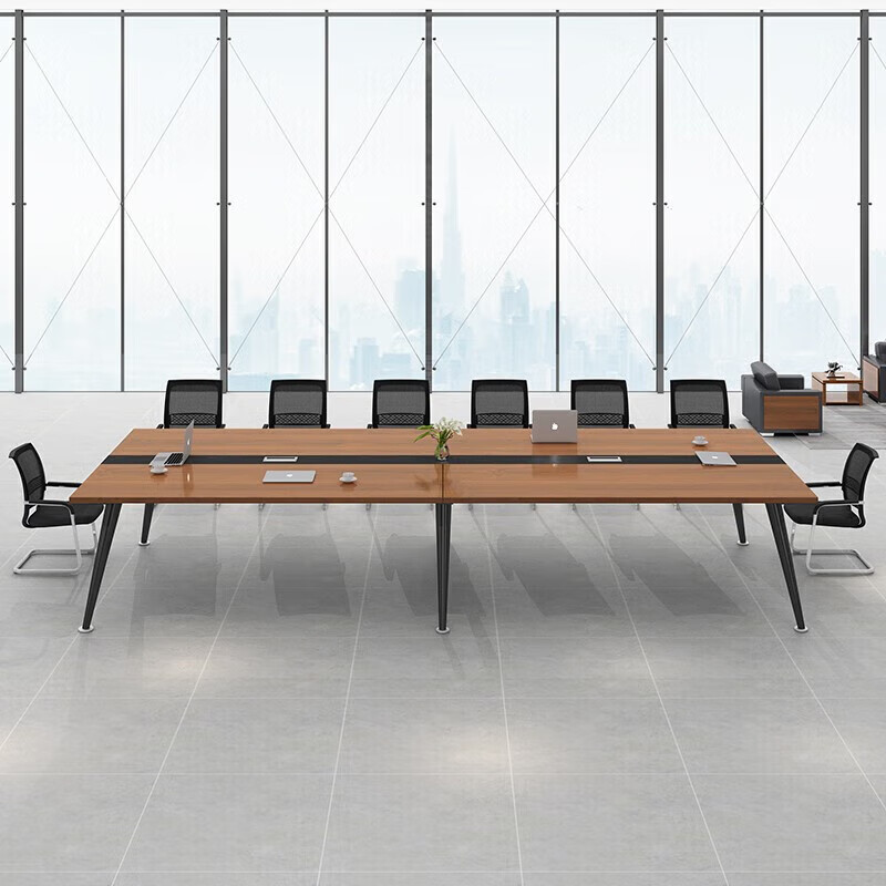 会议桌椅长桌小型洽谈培训办公桌简约现代工作台高清大图