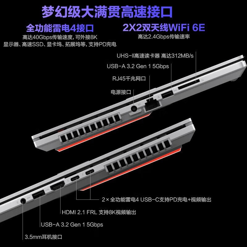 华硕(ASUS) 无畏Pro16 2023 16英寸 13代英特尔酷睿标压高性能游戏轻薄笔记本电脑 定制(i9-13980HX 32G 2T RTX4060 2.5K 240Hz)