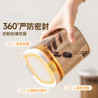 太力奶粉罐1800ml分层避光奶粉罐杂粮收纳盒密封罐AT948