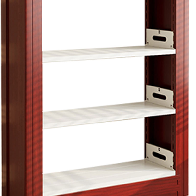 臻远ZY4072626 钢制书架红色资料架 单面6层一列一组 1000*300*2000mm高清大图