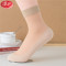 浪莎短丝袜女士春夏秋季薄款纯色脚底棉防滑耐磨舒适透气休闲袜5双袋装