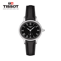 [低至5折]天梭(TISSOT)瑞士手表 臻时系列黑盘复古商务气质女士石英表T103.110.17.053.00 礼物