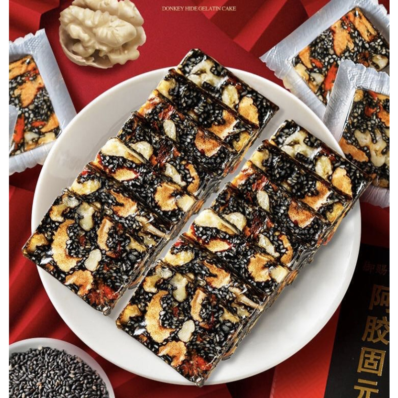50g男女可用东阿产阿胶糕红枣枸杞核桃黑芝麻固元糕即食袋装